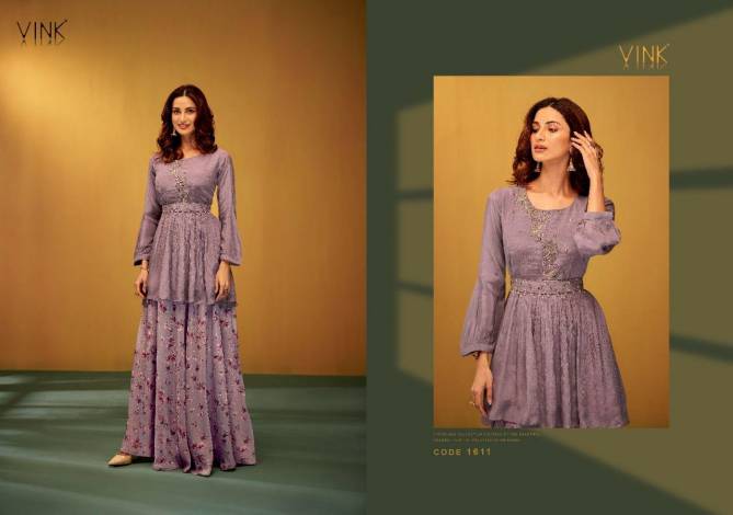 Vink Lilac Heavy Fancy Festive Wear New Designer Stylish Kurti With Skirt Collection